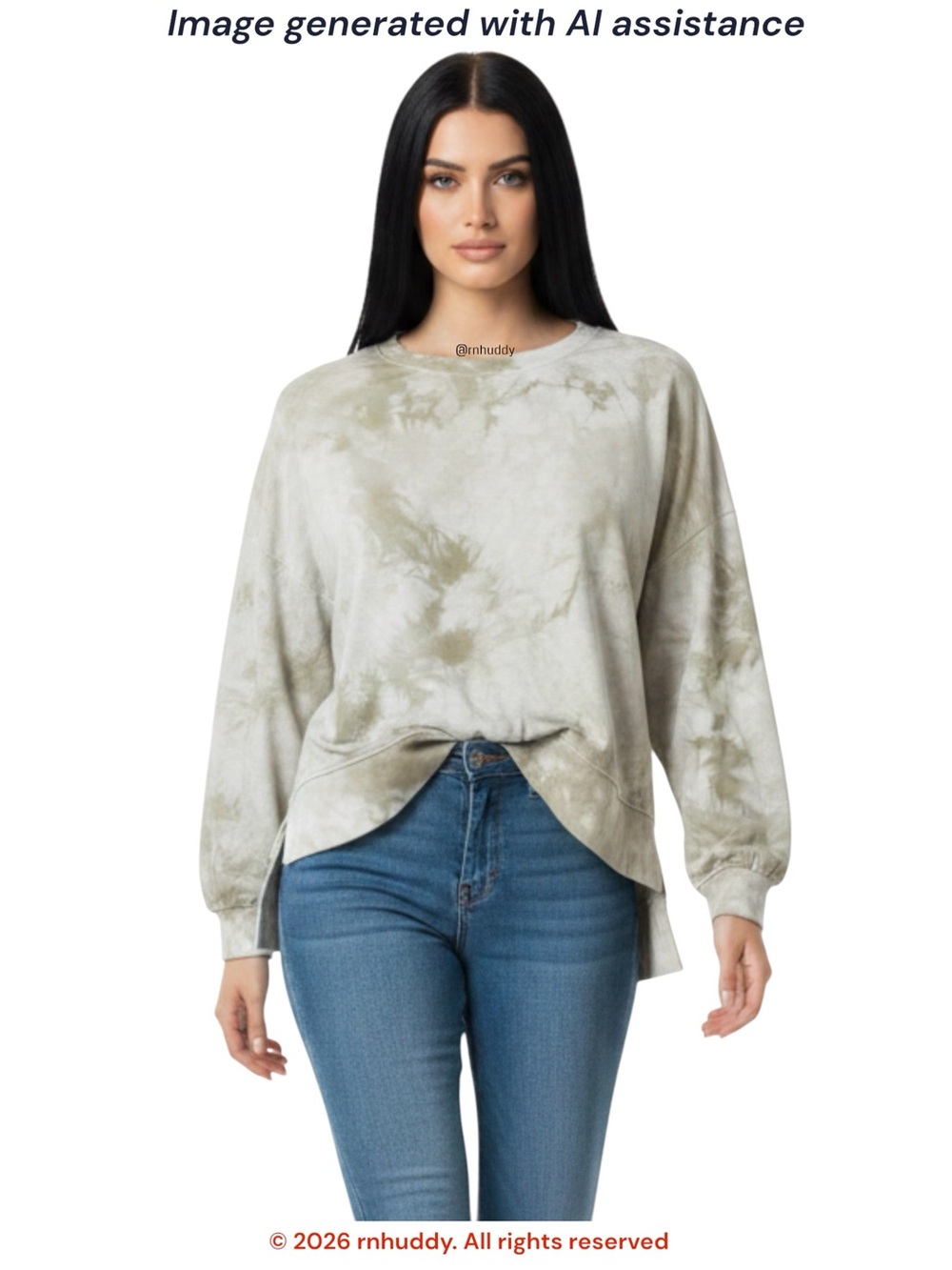 FOUND Made in LA M super soft tie dye oversized sweatshirt